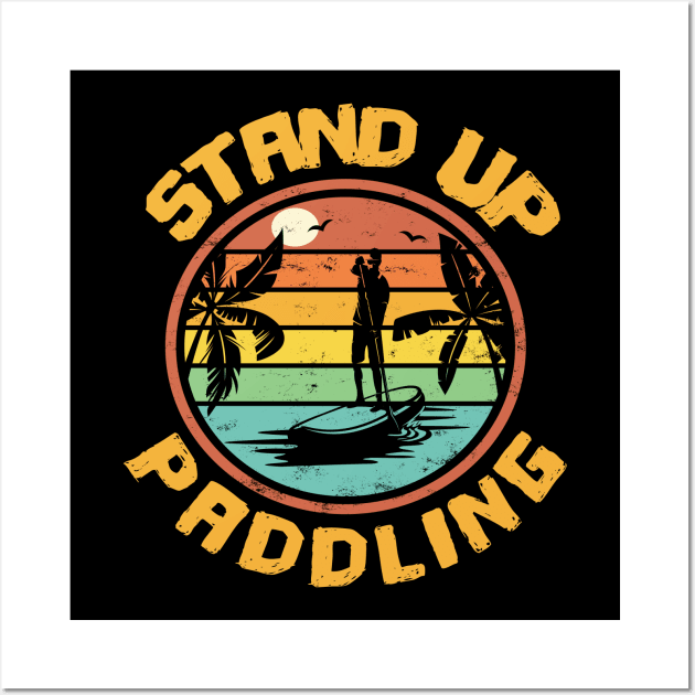 Stand up paddle paddleboarding SUP gift Wall Art by Lomitasu
